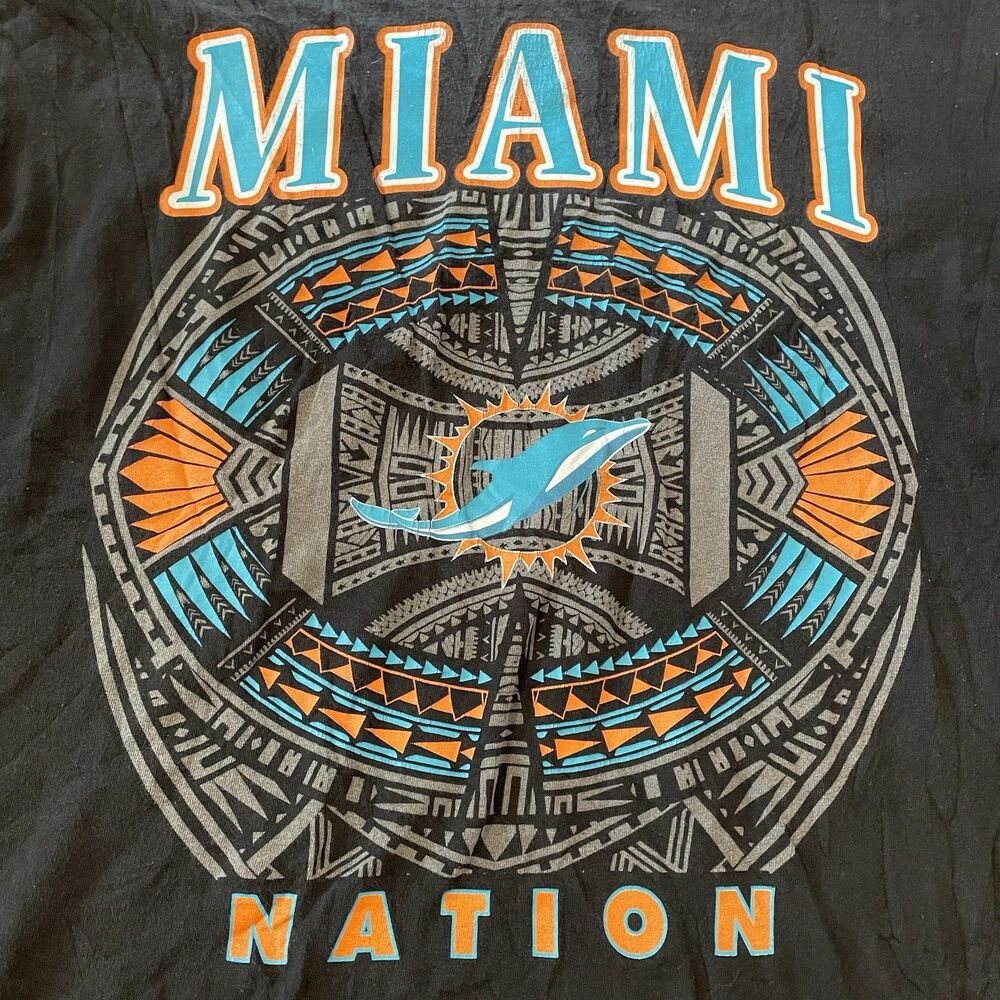 Vintage Shaka Wear Miami Dolphins Black Graphic T-Shirt Size 2XL rare - Picture 3 of 9